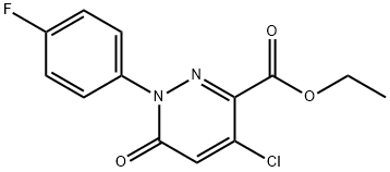 ETHYL 5-CHLORO-2,3-DIHYDRO-2-(4-FLUOROPHENYL)PYRIDAZIN-3-ONE-6-CARBOXYLAT 结构式