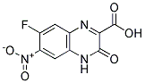 7-氟-3,4-二氢-6-硝基-3-羰基喹喔啉-2-羧酸 结构式