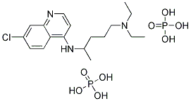 7-氯-N-(5-二乙基氨基-2-戊烷基)喹啉-4-胺二磷酸盐 结构式