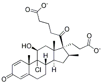 9-chloro-11beta-hydroxy-16beta-methylpregna-1,4-diene-3,20-dione 17,21-dipropionate 结构式