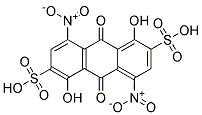 9,10-dihydro-1,5-dihydroxy-4,8-dinitro-9,10-dioxoanthracene-2,6-disulphonic acid  结构式