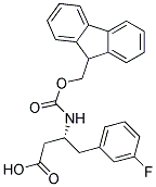 (R)-3-(Fmoc-amino)-4-(3-fluorophenyl)butyric acid 结构式