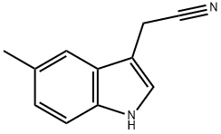 2-(5-甲基-1H-吲哚-3-基)乙腈 结构式