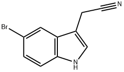 5-溴吲哚-3-乙腈 结构式