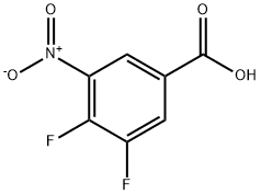 3,4-二氟-5-硝基苯甲酸 结构式
