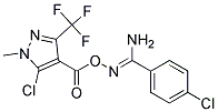 O1-{[5-chloro-1-methyl-3-(trifluoromethyl)-1H-pyrazol-4-yl]carbonyl}-4-chlorobenzene-1-carbohydroximamide 结构式