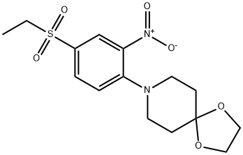 8-(4-(乙基磺酰基)-2-硝基苯基)-1,4-二噁烷-8-氮杂螺环并[4.5]癸烷 结构式