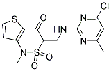 3-{[(4-Chloro-6-methylpyrimidin-2-yl)amino]methylidene}-1-methyl-1,2,3,4-tetrahydro-2lambda~6~-thieno[3,2-c][1,2]thiazine-2,2,4-trione 结构式
