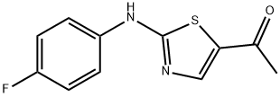 1-[2-(4-FLUOROANILINO)-1,3-THIAZOL-5-YL]-1-ETHANONE 结构式