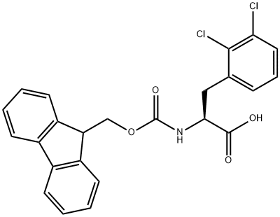 N-FMOC-2,3-二氯-L-苯丙氨酸 结构式
