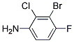 3-Bromo-2-Chloro-4-Fluoroaniline 结构式