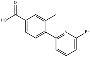 4-(6-溴吡啶-2-基)-3-甲基苯甲酸 结构式