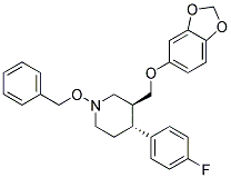 (3S,4R)-3-(BENZO[1,3]DIOXOL-5-YLOXYMETHYL)-1-BENZYLOXY-4-(4-FLUORO-PHENYL)-PIPERIDINE 结构式