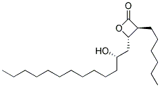 (3S,4S)-3-HEXYL-4-((S)-2-HYDROXY-TRIDECYL)-OXETAN-2-ONE 结构式