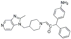 (Z)-3-(4-AMINO-PHENYL)-1-[4-(2-METHYL-IMIDAZO[4,5-C]PYRIDIN-1-YLMETHYL)-PIPERIDIN-1-YL]-3-PHENYL-PROPENONE 结构式