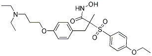 3-[4-(3-DIETHYLAMINO-PROPOXY)-PHENYL]-2-(4-ETHOXY-BENZENESULFONYL)-N-HYDROXY-2-METHYL-PROPIONAMIDE 结构式