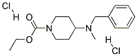 4-(BENZYL-METHYL-AMINO)-PIPERIDINE-1-CARBOXYLIC ACID ETHYL ESTER DIHYDROCHLORIDE 结构式