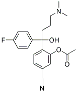 ACETIC ACID 5-CYANO-2-[4-DIMETHYLAMINO-1-(4-FLUORO-PHENYL)-1-HYDROXY-BUTYL]-PHENYL ESTER 结构式