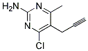 6-CHLORO-4-METHYL-5-(2-PROPYNYL)-2-PYRIMIDINAMINE 结构式