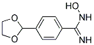 4-(1,3-DIOXOLAN-2-YL)-N-HYDROXYBENZENECARBOXIMIDIAMIDE 结构式