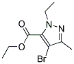 4-BROMO-1-ETHYL-3-METHYL-1H-PYRAZOLE-5-CARBOXYLIC ACID ETHYL ESTER 结构式