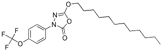 5-十二烷氧基-3-(4-三氟甲氧基苯基)-1,3,4-恶二唑-2(3H)-酮 结构式