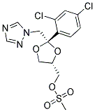 Cis-2-(2,4,-Dichlorophenyl)-2-(1H-1,2,4-Triazol-1-Yl Methyl)-1,3-Dioxolan-4-Methanol Methane Sulfonate 结构式