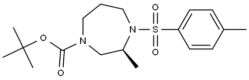 HEXAHYDRO-2-METHYL-1-(P-TOLUENESULFONYL)-4-(T-BUTOXYCARBONYL)-1,4-DIAZEPINE 结构式