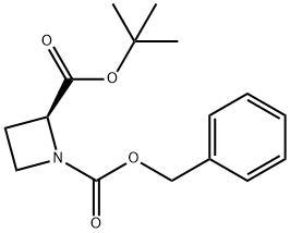 TERT-BUTYL-L-N-BENZYLOXYCARBONYLAZETIDINE-2-CARBOXYLATE 结构式