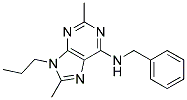 N-BENZYL-2,8-DIMETHYL-9-PROPYL-9H-PURIN-6-AMINE 结构式