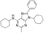 N,9-DICYCLOHEXYL-2-METHYL-8-PHENYL-9H-PURIN-6-AMINE 结构式