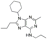 9-CYCLOHEXYL-2-METHYL-N,8-DIPROPYL-9H-PURIN-6-AMINE 结构式