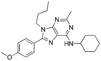 9-Butyl-N-cyclohexyl-8-(4-methoxyphenyl)-2-methyl-9H-purin-6-amine 结构式