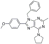 9-BENZYL-8-(4-METHOXYPHENYL)-2-METHYL-6-(PYRROLIDIN-1-YL)-9H-PURINE 结构式