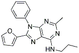 8-(FURAN-2-YL)-2-METHYL-9-PHENYL-N-PROPYL-9H-PURIN-6-AMINE 结构式