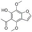 5-Acetyl-6-hydroxy-4,7-dimethoxybenzo[b]furan 结构式