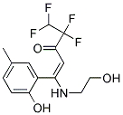 4,4,5,5-TETRAFLUORO-1-[(2-HYDROXYETHYL)-AMINO]-1-(2-HYDROXY-5-METHYLPHENYL)PENT-1-ENE-3-ONE 结构式