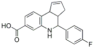 4-(4-FLUOROPHENYL)-3A,4,5,9B-TETRAHYDRO-3H-CYCLOPENTA[C]QUINOLINE-7-CARBOXYLIC ACID 结构式