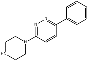 3-苯基-6-(哌嗪-1-基)哒嗪 结构式