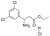 3-AMINO-3-(3,5-DICHLOROPHENYL)PROPIONIC ACIDETHYL ESTER HYDROCHLORIDE 结构式