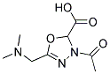 3-ACETYL-5-((DIMETHYLAMINO)METHYL)-2,3-DIHYDRO-1,3,4-OXADIAZOLE-2-CARBOXYLIC ACID 结构式