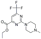 2-(4-甲基哌嗪-1-基)-6-三氟甲基嘧啶-4-甲酸乙酯 结构式