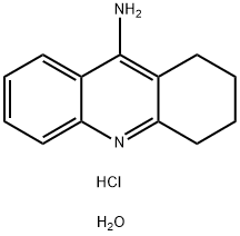 9-氨基-1,2,3,4-四氢吖啶 盐酸盐 水合物 结构式