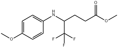 Methyl 5,5,5-trifluoro-4-(4-methoxyphenylamino)pentanoate 结构式