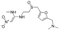 DIMETHYL{5-[2-(1-METHYLAMINO-2-NITROVINYLAMINO)ETHYLSULPHINYLMETHYL]FURFURYL}AMINE 结构式