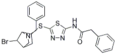 N1-{5-[(2-BENZYL-7-BROMO-2-AZABICYCLO[2.2.1]HEPT-6-YL)THIO]-1,3,4-THIADIAZO L-2-YL}-2-PHENYLACETAMIDE 结构式