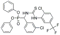 DIPHENYL [(3-CHLOROPHENYL)({[2-CHLORO-5-(TRIFLUOROMETHYL)ANILINO]CARBOTHIOY L}AMINO)METHYL]PHOSPHONATE 结构式