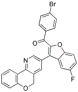 (4-BROMOPHENYL)[3-(5H-CHROMENO[4,3-B]PYRIDIN-3-YL)-5-FLUORO-1-BENZOFURAN-2-YL]METHANONE 结构式