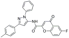 6-FLUORO-4-OXO-4H-CHROMENE-2-CARBOXYLIC ACID-(2-PHENYL-5-P-TOLYL-2H-PYRAZOL-3-YL)-AMIDE 结构式