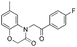 4-[2-(4-Fluorophenyl)-2-oxoethyl]-6-methyl-4H-benzo[1,4]oxazin-3-one 结构式